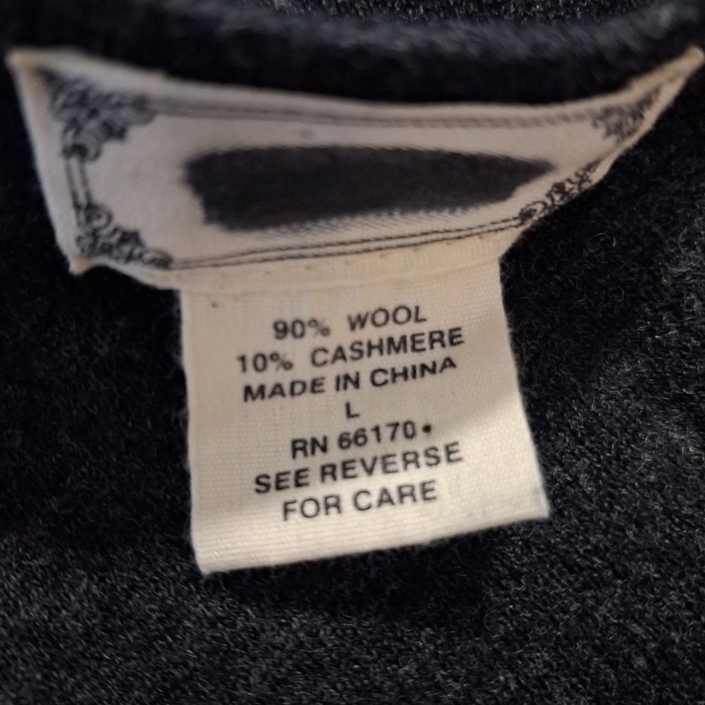 Splendid Urban Outfitters Womens Gray Wool Cashmere Blend Knit Ruffle Dress Sz L - Picture 8 of 13
